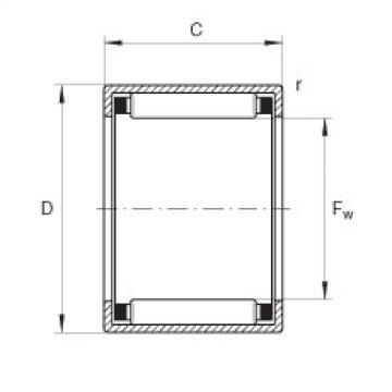 FAG Drawn cup needle roller bearings with open ends - HK0808