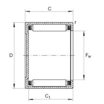 FAG Drawn cup needle roller bearings with closed end - BK1012