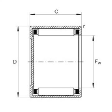 FAG Drawn cup needle roller bearings with closed end - BCE1816