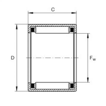 FAG Drawn cup needle roller bearings with open ends - SCE1110