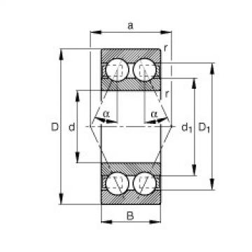 FAG Angular contact ball bearings - 3007-B-TVH