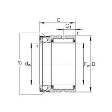 FAG Needle roller/axial ball bearings - NX12-XL