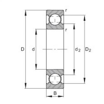 FAG Deep groove ball bearings - 6305-C