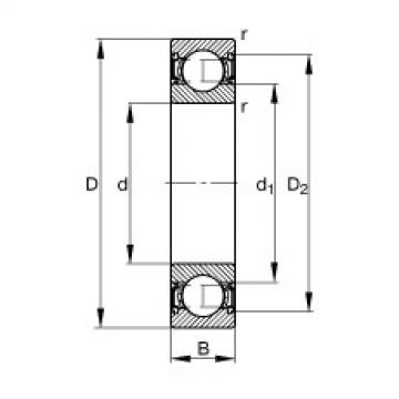 FAG Deep groove ball bearings - S6202-2RSR