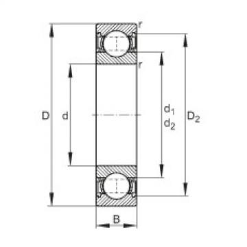 FAG Deep groove ball bearings - 62211-2RSR