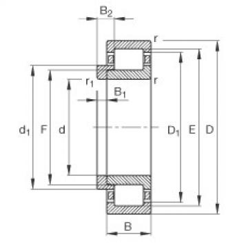 FAG Cylindrical roller bearings - NJ213-E-XL-TVP2 + HJ213-E