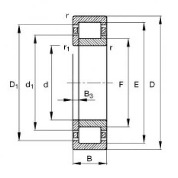 FAG Cylindrical roller bearings - NUP309-E-XL-TVP2