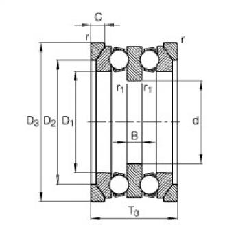 FAG Axial deep groove ball bearings - 54315 + U315