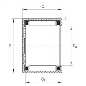 FAG Drawn cup needle roller bearings with closed end - BK2516