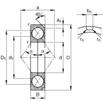 FAG Four point contact bearings - QJ1019-N2-MPA