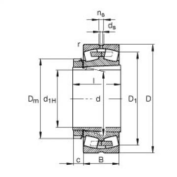 FAG Spherical roller bearings - 23222-E1A-XL-K-M + H2322