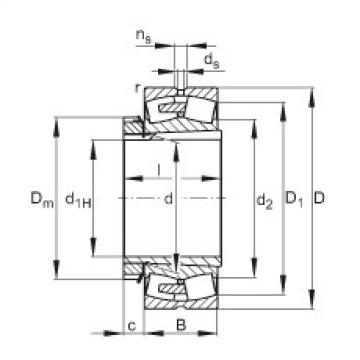 FAG Spherical roller bearings - 23184-BEA-XL-K-MB1 + H3184-HG