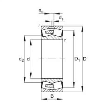 FAG Spherical roller bearings - 23080-BEA-XL-MB1