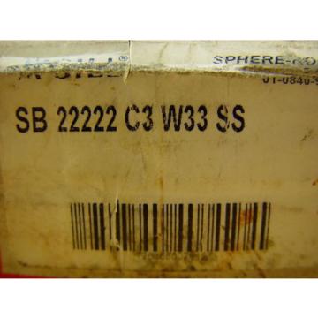 McGill SB 22222 C3 W33 SS Spherical Roller Bearing SB22222C3W33SS