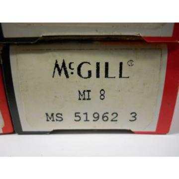 MCGILL MI8 INNER RACE .500 ID X .750 OD X 1&#034; (SET OF 4)  CONDITION IN BOX