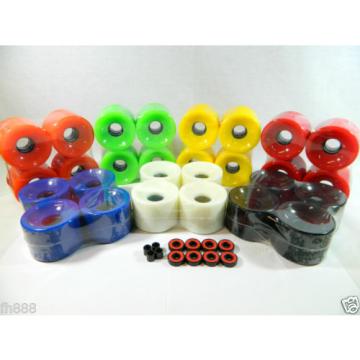 Blank 70mm Longboard Cruiser Multi Color Wheels + ABEC 7 Bearing + Spacers