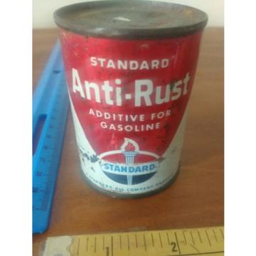 Standard anti-rust  grease metal oil can vtg petroleum gas collectible auto