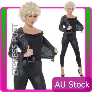 Grease 50s Bad Sandy Costume Final Scene Womens 1950s Licensed Dark Fancy Dress