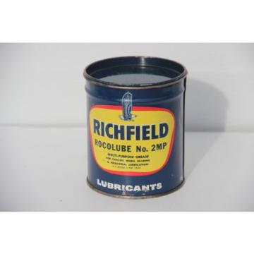 Richfield RocoLube grease metal oil can vtg petroleum gas collectible auto