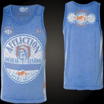 Affliction Tank Top AC Grease Blau