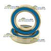 2PCS 10x19 x5 mm full complement  BIKE BEARING  6800 61800 VRS A3 Blue Rubber #1 small image