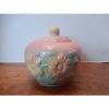 Vtg Hull Sunglow Pink Pottery Flower Yellow USA Grease Jar Pot Floral 1940&#039;s #1 small image