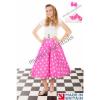 Adult 1950&#039;s GREASE Style UK MADE Polka Dot 24&#034; Long Skirt Scarf/Bow costume #1 small image