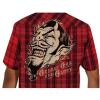 Lucky 13 shirt plaid button up devil head grease gas glory rockabilly western