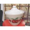 Fire King Cherry Apple Milk Glass Grease Jar With Lid Beautiful Vintage 50s 60s