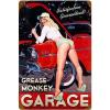 Grease Monkey Garage Pin Up Girl Metal Sign Man Cave Body Shop Mechanic HB004 #1 small image
