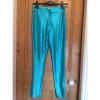 Aqua shiny trousers jeans jeggings leggings size 12 Grease Rave Neon Alternative #1 small image