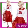 50s Grease Sandy Costume Red Rydell High Cheerleader 1950s Fancy Dress Up #1 small image