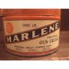 Antique Marshall Wells Co Marlene Pressure Gun Grease Tin 1lb Pound Can Vtg Oil #2 small image
