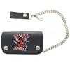 Lucky 13 Grease Gas Glory Leather Chain Wallet Kustom Rockabilly Punk Tattoo