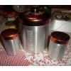 3 PIECE ALUMINUM CANISTER SET, SALT, PEPPER, GREASE CAN, #2 small image
