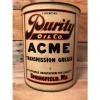 Original Purity Oil Co. Acme Transmission Grease Can Missouri