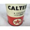 Caltex Old Graphite Grease Vintage Tin Can Petrol Station Motor Oil 1 Lb Net Vtg #5 small image