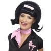 Ladies 1950s Flicked Beehive Wig 50s Housewife Grease Fancy Dress Costume Adult #2 small image