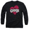 Grease Heart Mens Long Sleeve Shirt BLACK