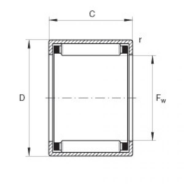 FAG Drawn cup needle roller bearings with open ends - HK0608 #1 image