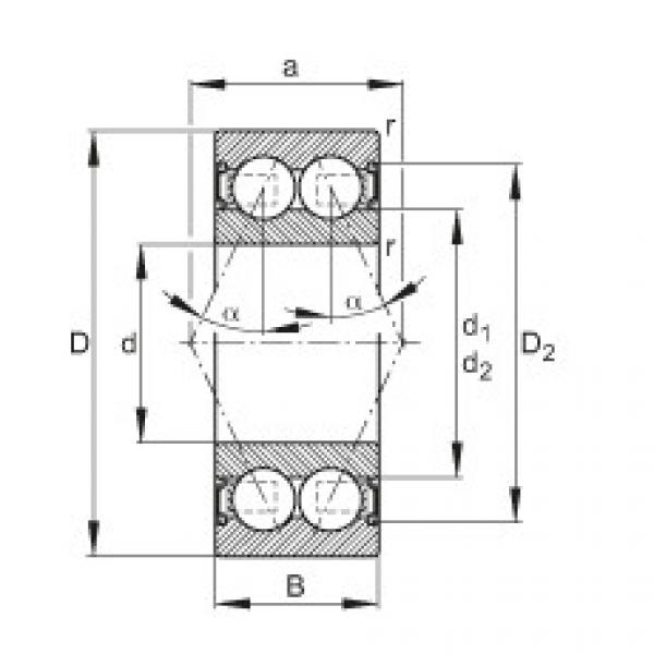 FAG Angular contact ball bearings - 3200-B-2RS-TVH #1 image