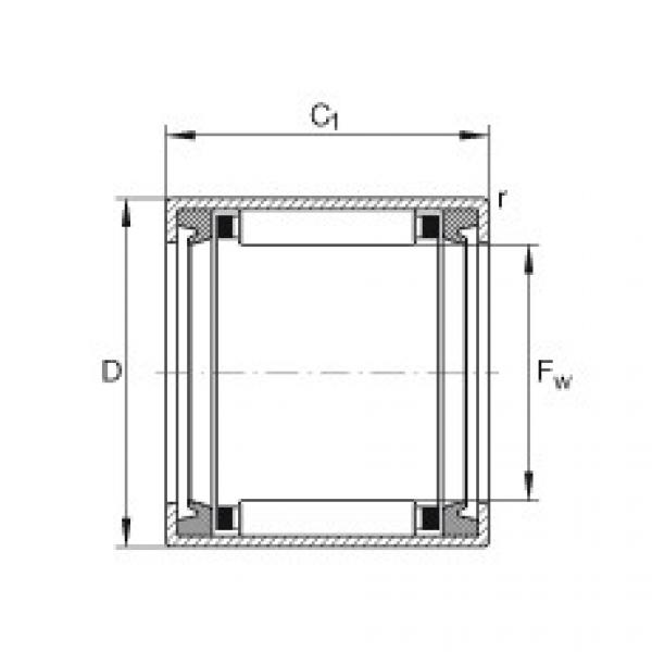 FAG Drawn cup needle roller bearings with open ends - HK0812-2RS #1 image