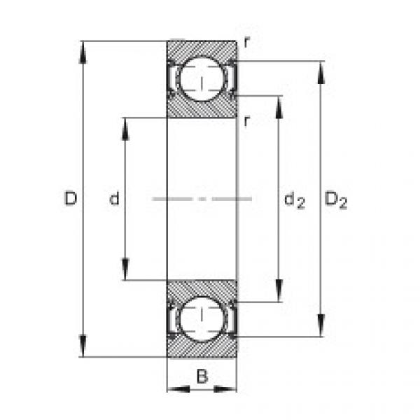 FAG Deep groove ball bearings - 6004-C-2HRS #1 image