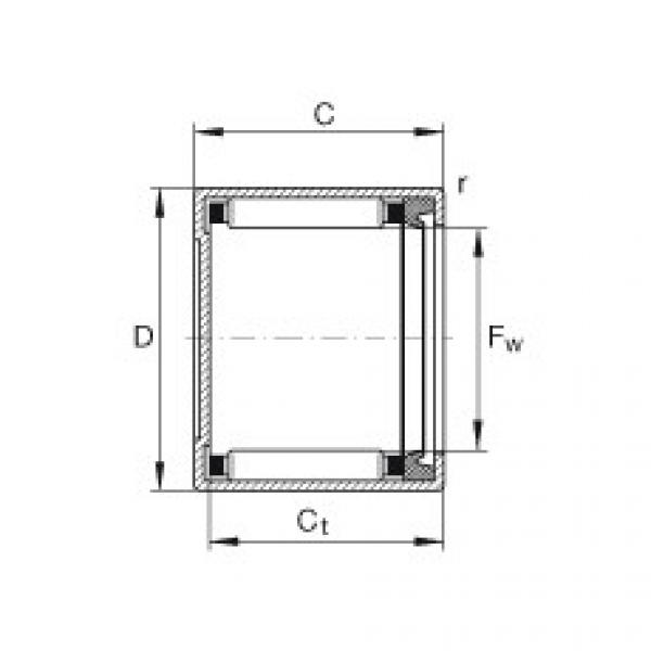 FAG Drawn cup needle roller bearings with closed end - BK1414-RS #1 image