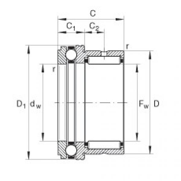 FAG Needle roller/axial ball bearings - NKX15-XL #1 image