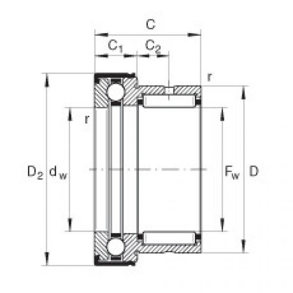 FAG Needle roller/axial ball bearings - NKX10-Z-TV-XL #1 image