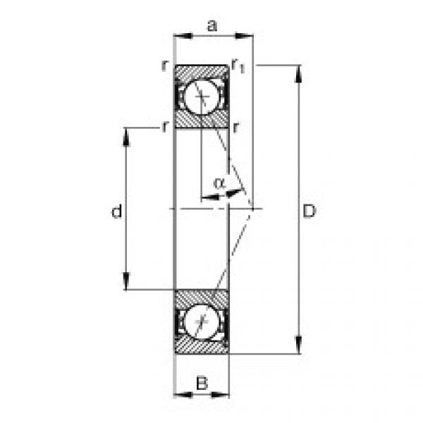 FAG Spindle bearings - B7008-E-2RSD-T-P4S #1 image