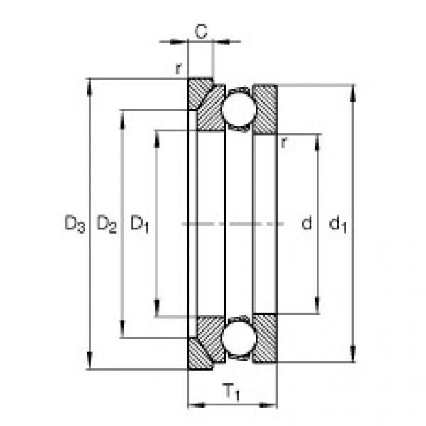 FAG Axial deep groove ball bearings - 53203 + U203 #1 image