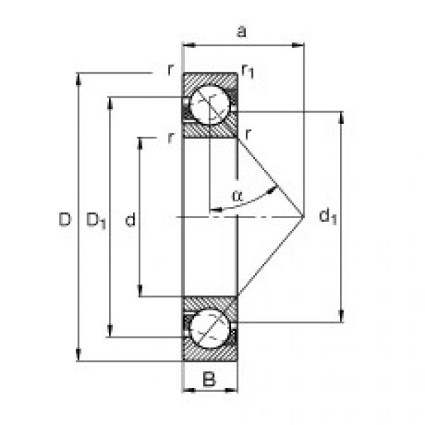 FAG Angular contact ball bearings - 71809-B-TVH #1 image