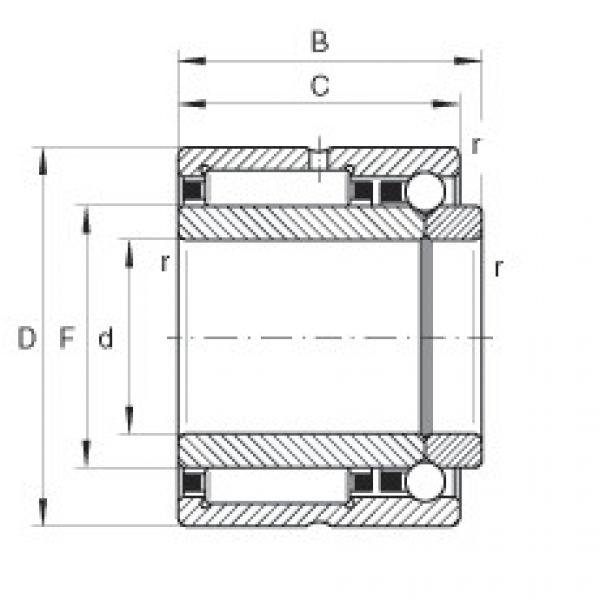 FAG Needle roller/angular contact ball bearings - NKIB5901-XL #1 image